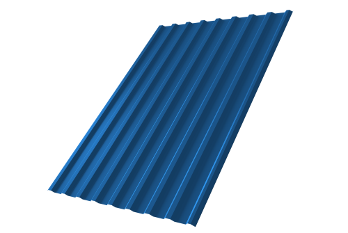 Профнастил С20R 0,5 Satin RAL 5005 сигнальный синий