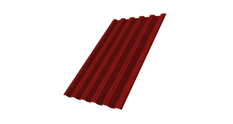 Профнастил НС35 R 0.45 PE RAL 3011 коричнево красный