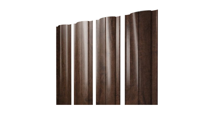 Штакетник Круглый с прямым резом 0,45 Print Elite Antique Wood TwinColor