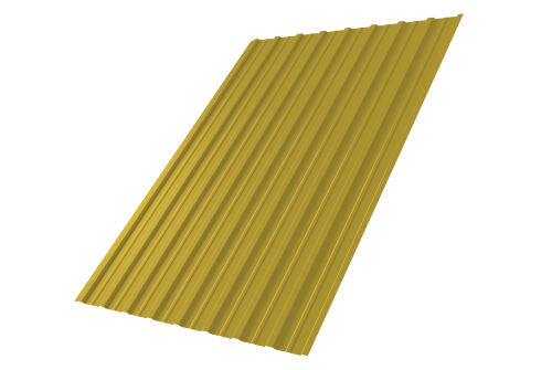 Профнастил С10A 0,45 PE RAL 1018 цинково-желтый