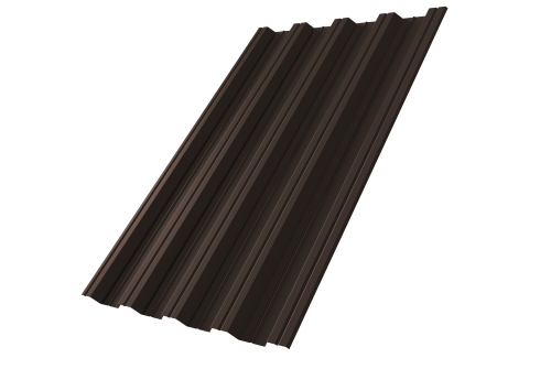 Профнастил НС44 Grand Line 0,5 Drap TX RR 32 темно-коричневый
