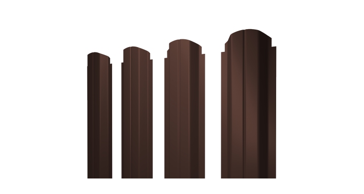 Штакетник П-образный А фигурный 0,45 Drap TR lite RAL 8017 шоколад