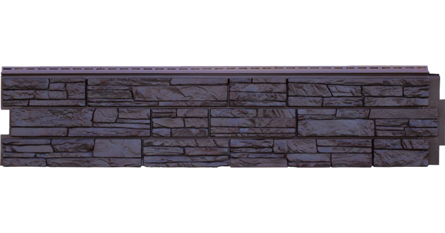 Панель фасадная Grand Line Крымский сланец Premium Acryl, уголь