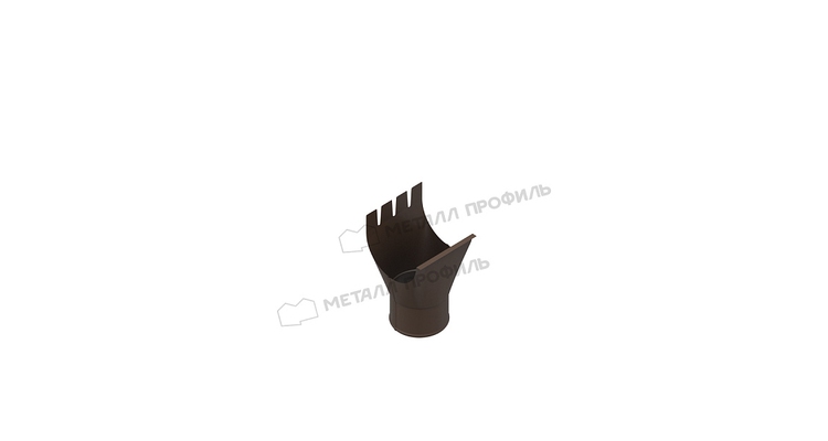 Воронка выпускная Металл Профиль Foramina Freeze D125/100 DarkBrown