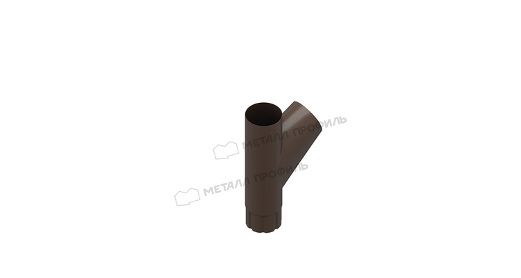 Тройник трубы Металл Профиль Foramina Freeze PUR D100 DarkBrown