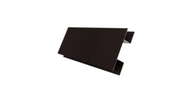 Планка H-образная Экобрус 0,45 Drap TX RAL 9005 черный (2м)