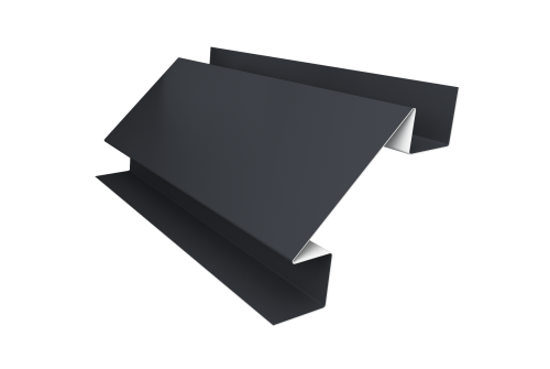 Планка угла внутреннего сложного Экобрус Grand Line 0,5 Satin Matt RAL 7024 мокрый асфальт (2м)