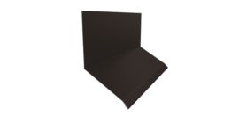 Планка примыкание верхнее к стене фальц Grand Line 150х130х20 0,45 Drap TX RR 32 темно-коричневый (3м)