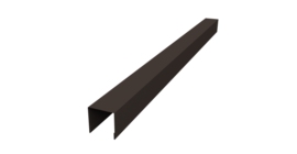 Планка вертикальная лицевая для забора жалюзи Palermo 0,45 PE-Double RR 32 темно-коричневый (1,8м)