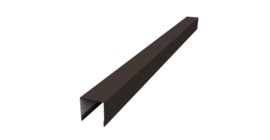 Планка вертикальная лицевая для забора жалюзи Palermo 0,5 PurLite Matt RR 32 темно-коричневый (2м)