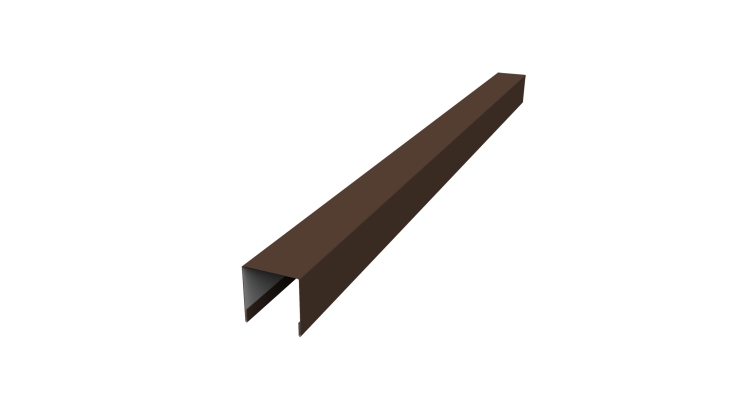 Планка вертикальная лицевая для забора жалюзи Palermo 0,45 Drap TX RAL 8017 шоколад (2м)