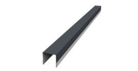 Планка вертикальная обратная для забора жалюзи Palermo 0,45 Drap ST RAL 7024 мокрый асфальт (3м)