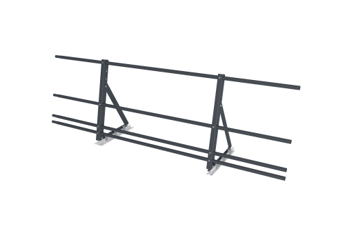 Ограждение кровельное со снегозадержателем на фальц Optima 0,65х2м RAL 7016